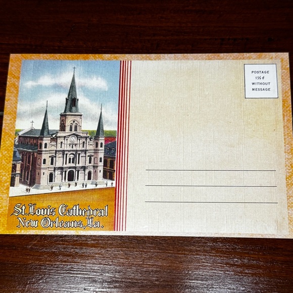 Skull Canvas Painting New Orleans Map & Mardi Gras Post Card St Louis Cathedral - Picture 9 of 9